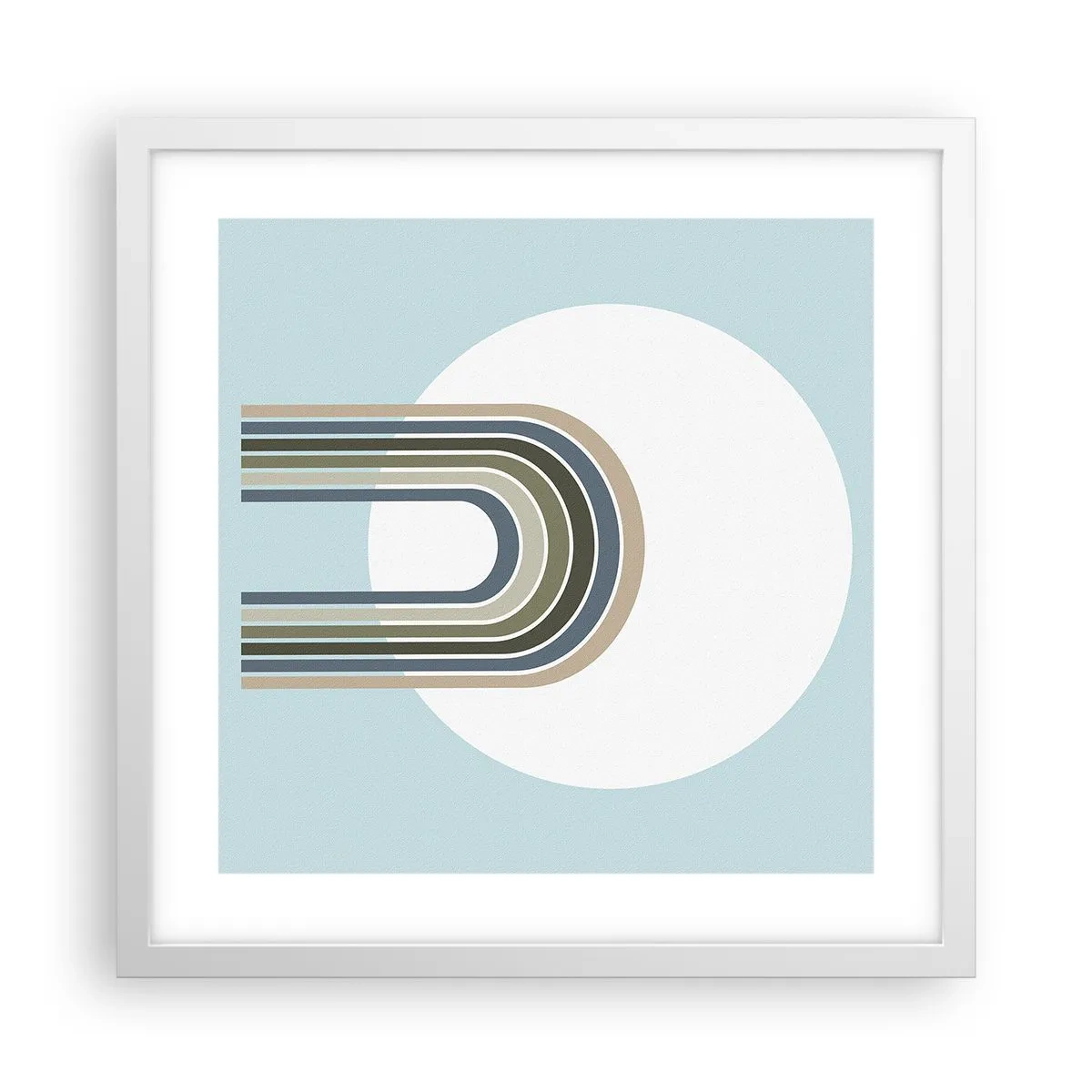 Affisch i vit ram - Ostoppad attraktionskraft - 40x40 cm