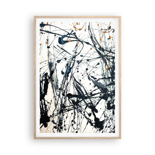 Affisch i ram av ljusek - Expressionistisk abstraktion - 70x100 cm