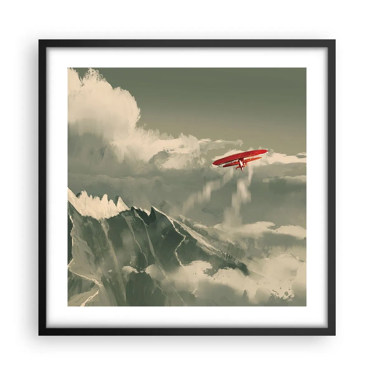 Affisch i svart ram - Orädd pionjär - 50x50 cm