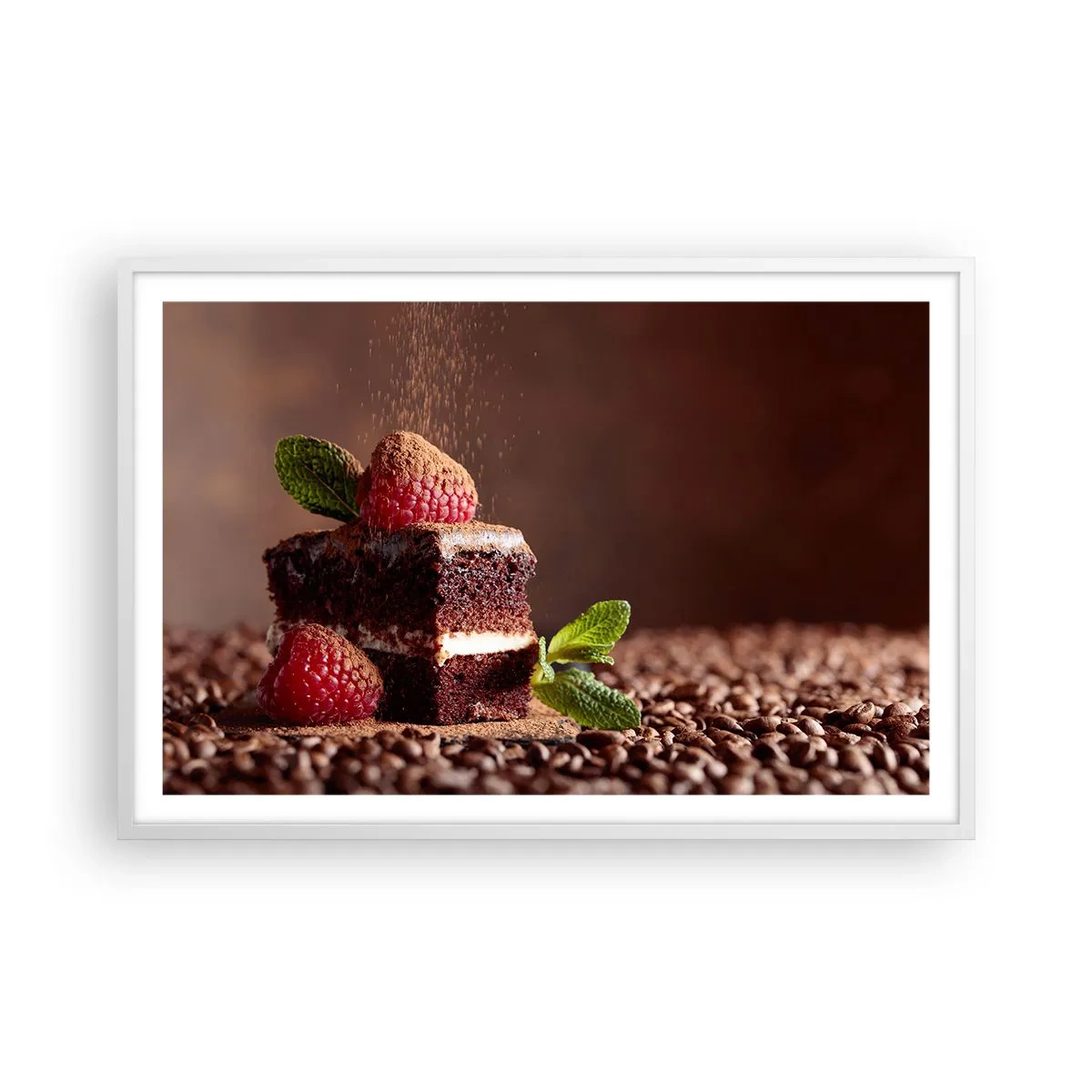 Affisch i vit ram - Livet är ljuvt - 91x61 cm