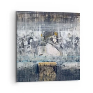Canvastavla - Bild på duk - På is och klumpar - 70x70 cm
