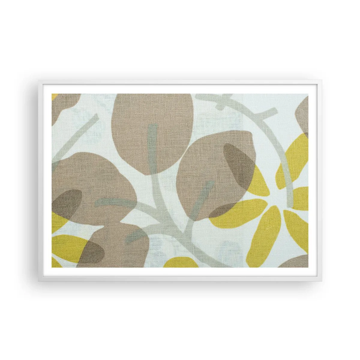 Affisch i vit ram - Komposition i solskenet - 100x70 cm