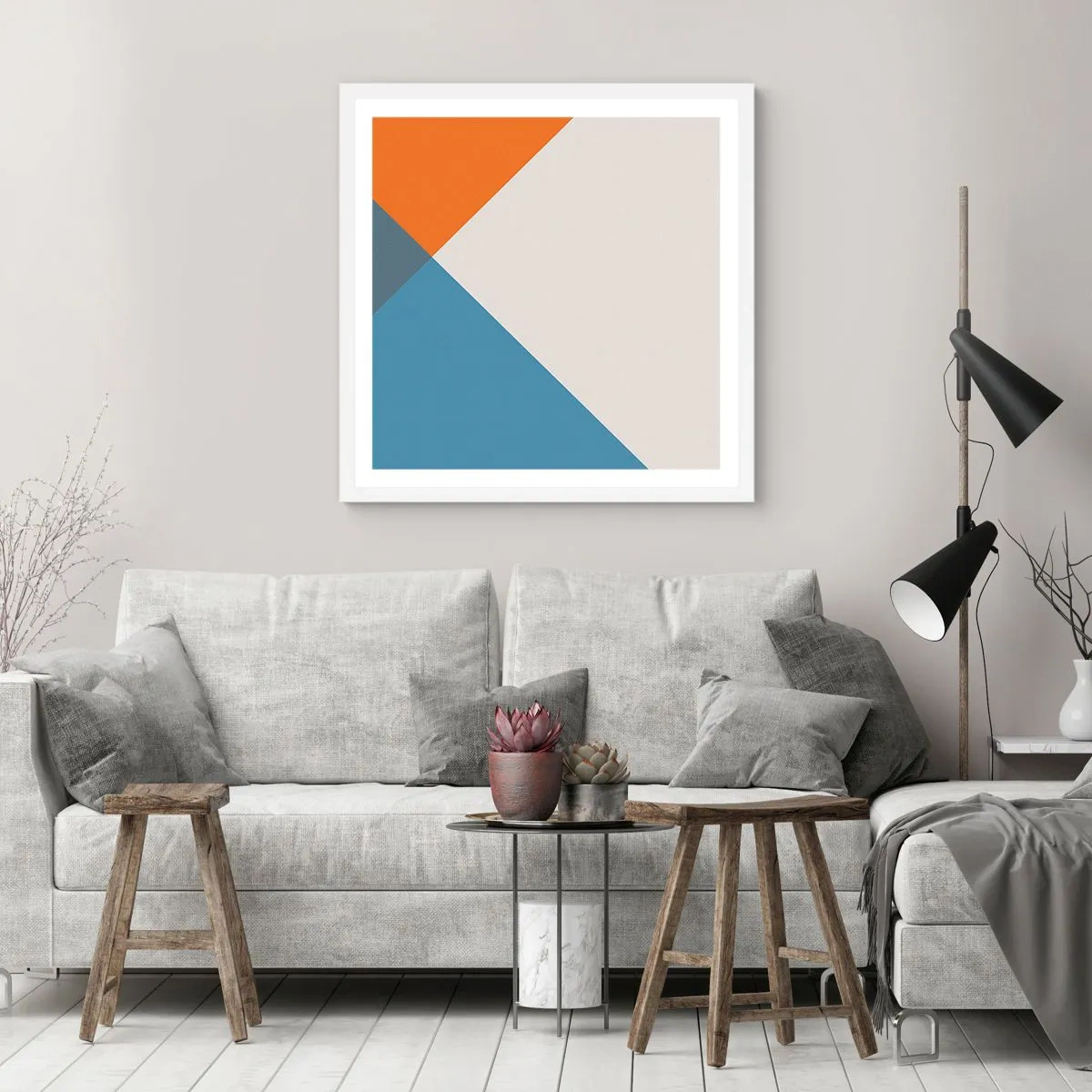 Affisch i vit ram - Under vinkel… - 40x40 cm