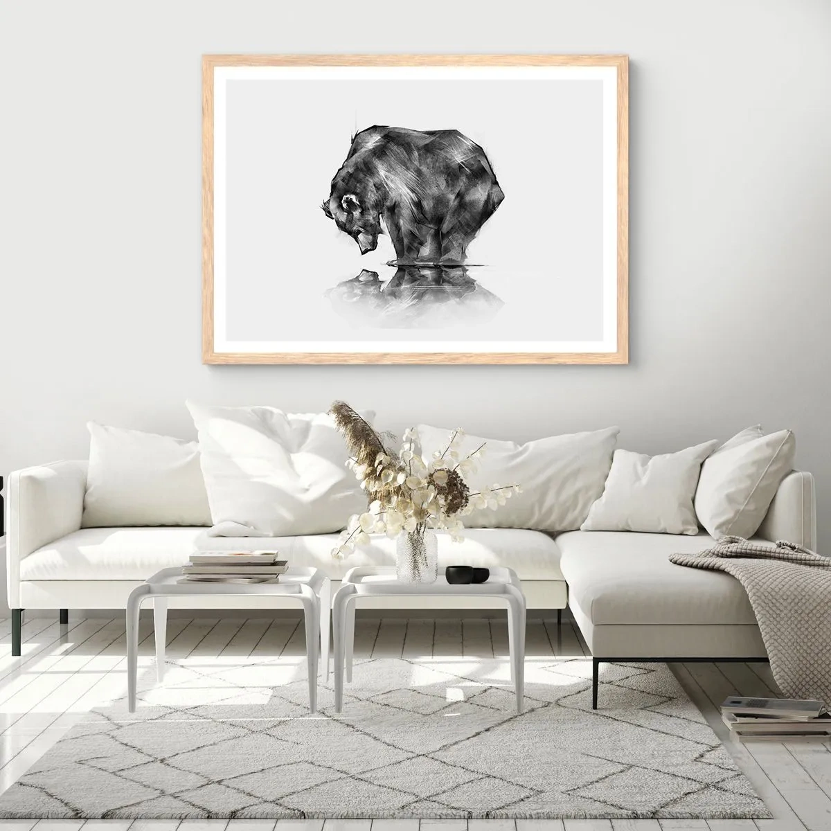 Affisch i ram av ljusek - Roligt att se någon närstående - 91x61 cm