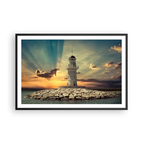 Affisch i svart ram - Ljus - Godhet - Skönhet - 91x61 cm