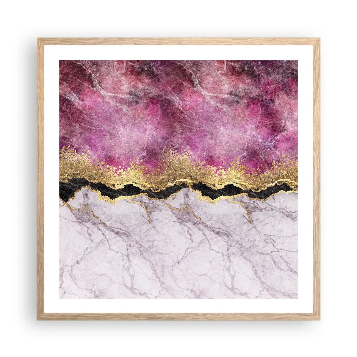 Affisch i ram av ljusek - På gränsen - 60x60 cm