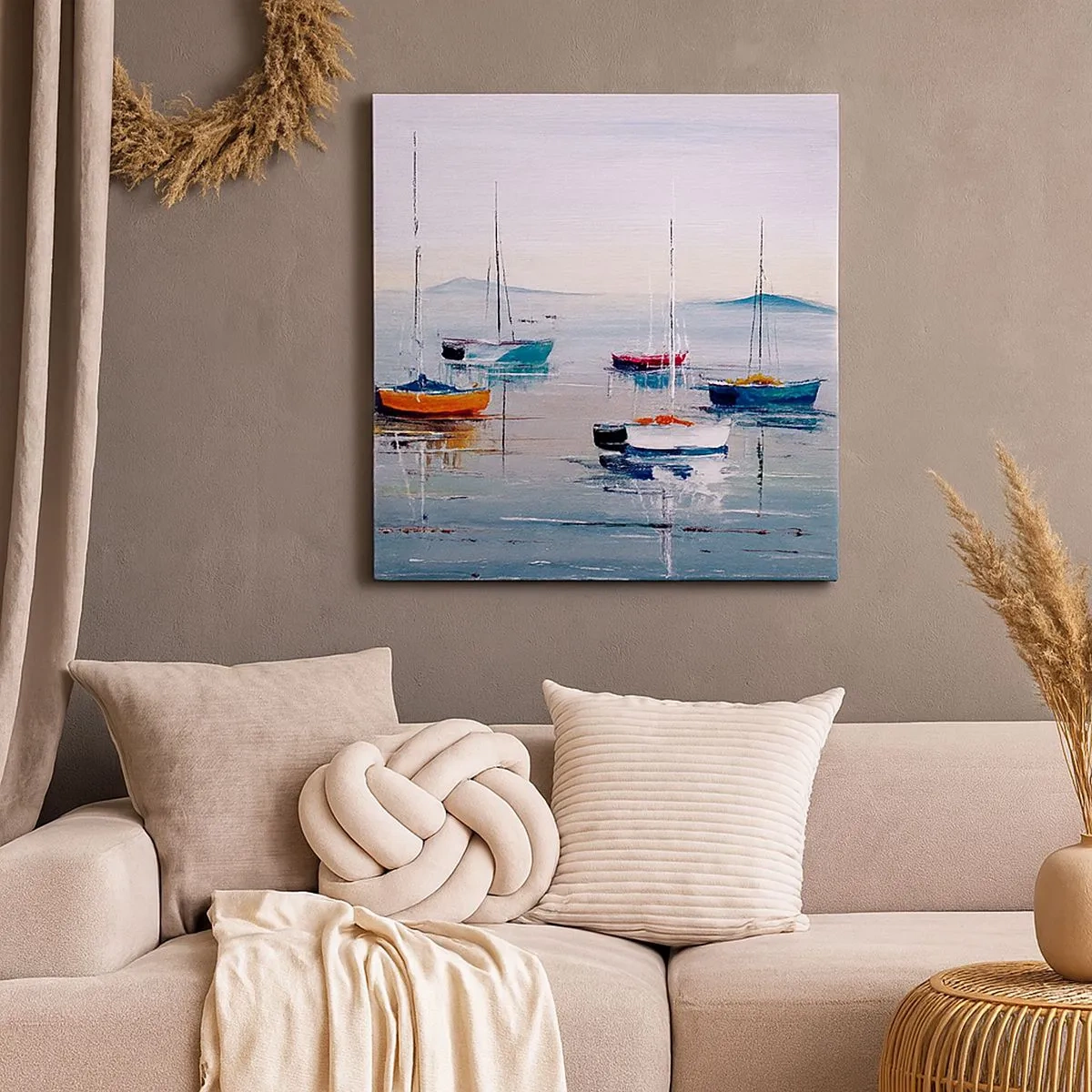 Canvastavla - Bild på duk - En välförtjänt vila - 30x30 cm