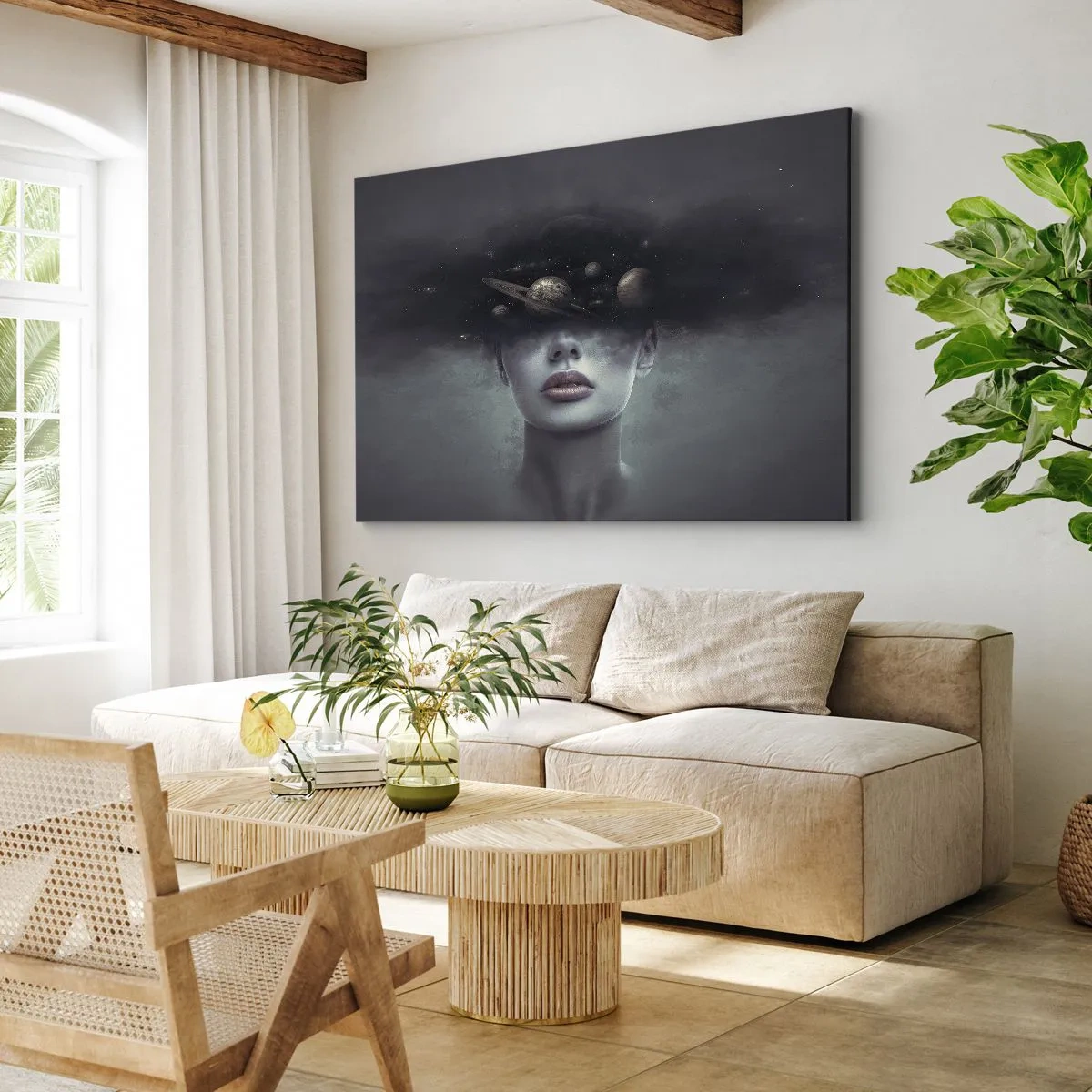 Canvastavla - Bild på duk - Och planeterna blir galna... - 120x80 cm