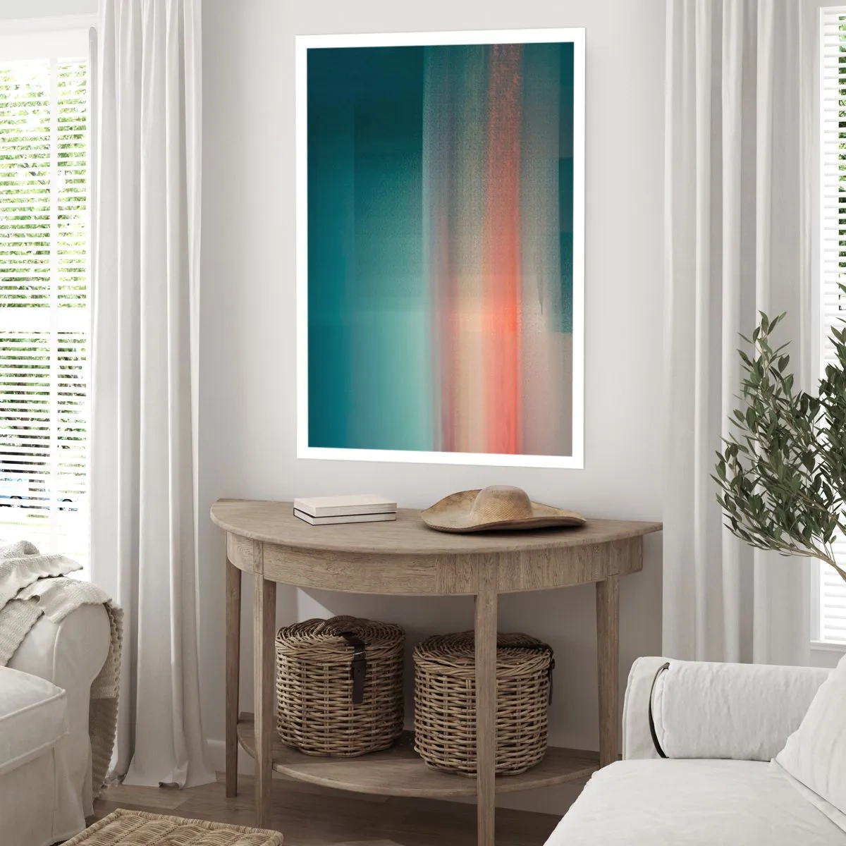 Affisch - Abstraktion: ljusvågor - 40x50 cm