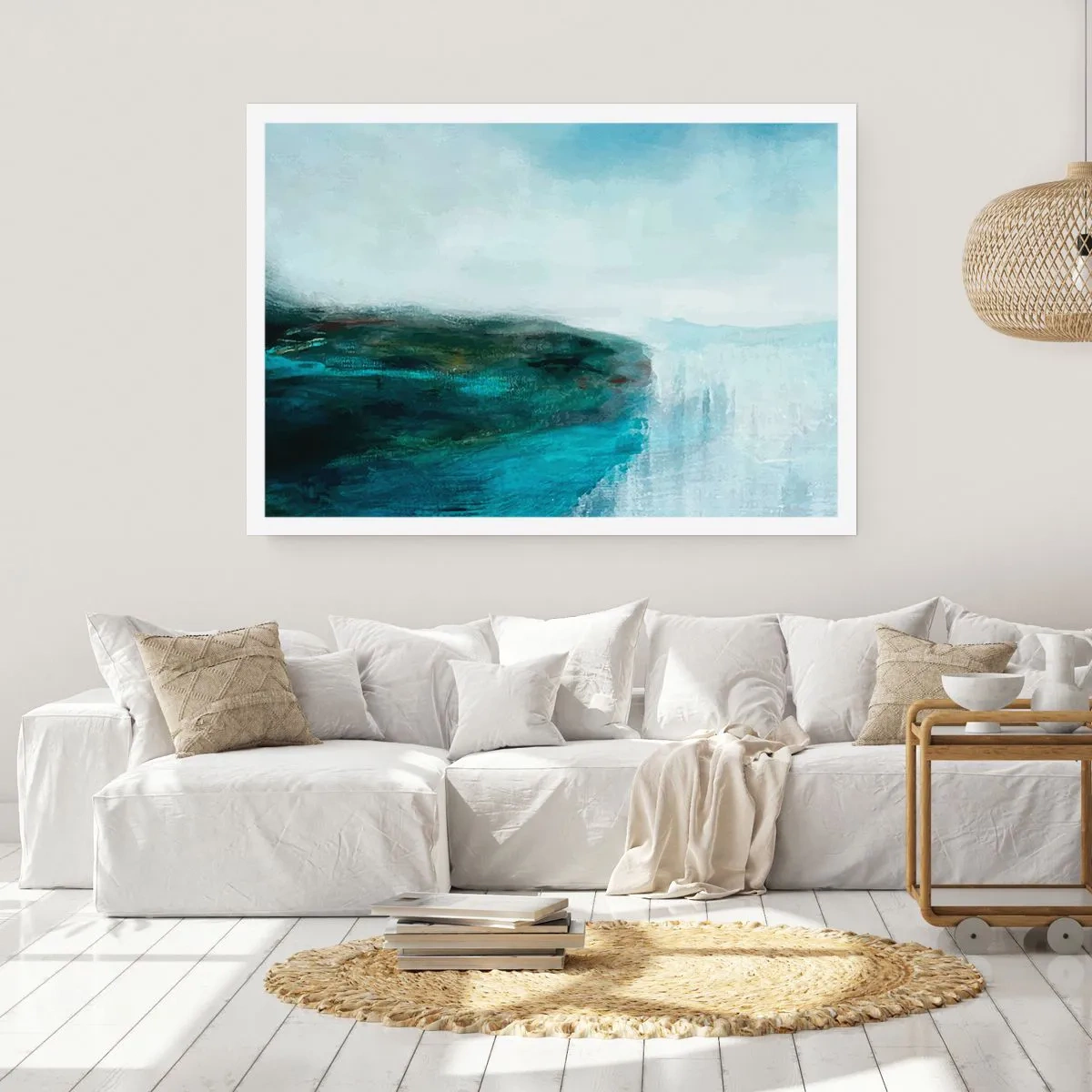 Affisch - Marin abstraktion - 50x40 cm