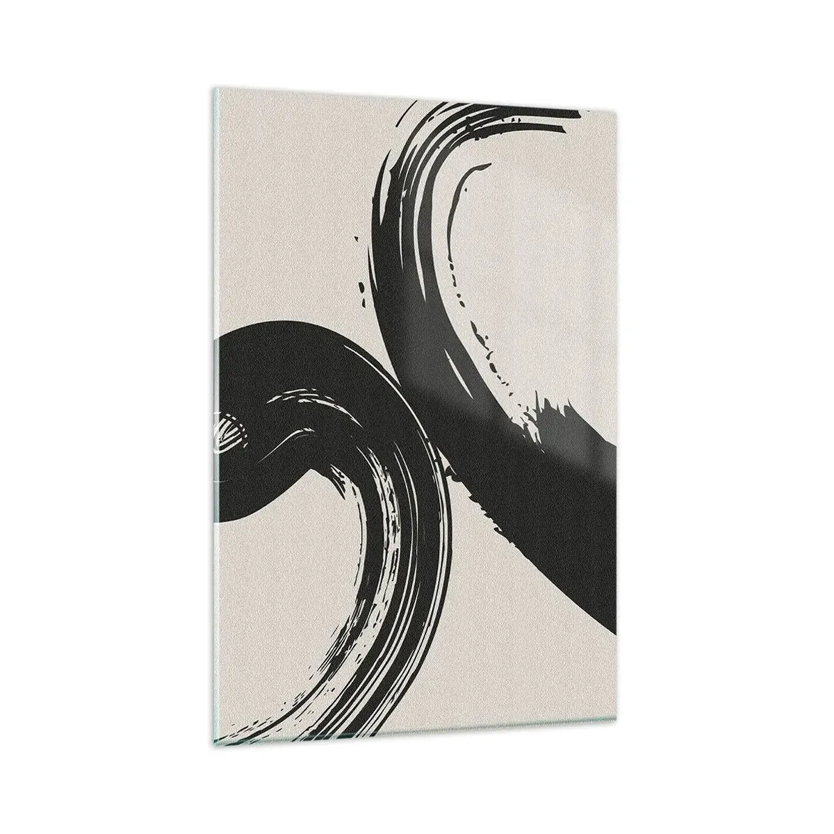 Glastavla - Bild på glas - Svepande och cirkulärt - 80x120 cm