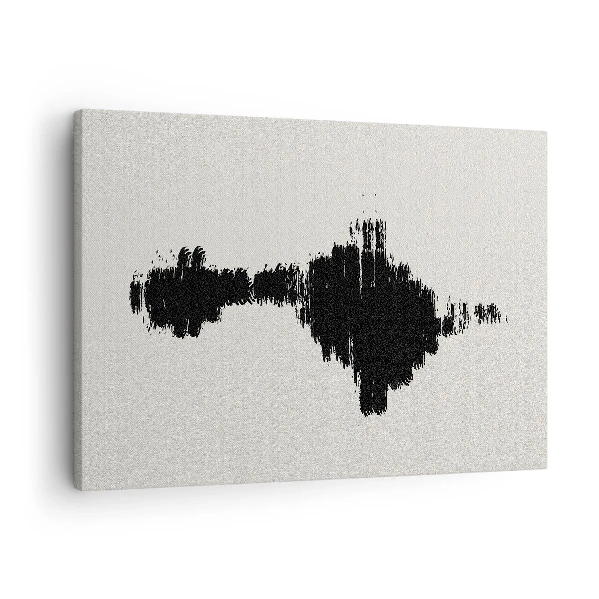 Canvastavla - Bild på duk - Ett abstrakt motiv som liknar en ljudvåg i minimalistisk stil. - 70x50cm - Fantasins vibrationer - Modern väggdekoration för vardagsrum och sovrum ARTTOR