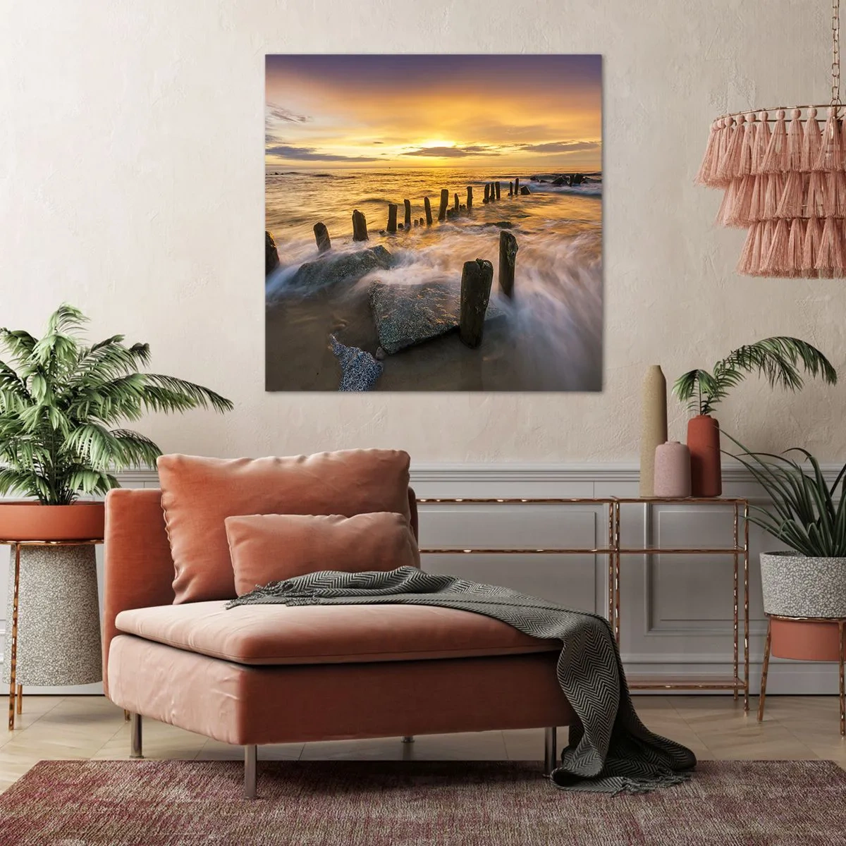 Canvastavla - Bild på duk - Östersjöns råa skönhet - 30x30 cm