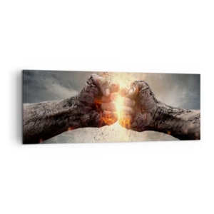Canvastavla - Bild på duk - Stå upp och kämpa - 140x50 cm