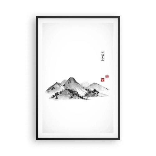 Affisch i svart ram - Bortom fjällen - 61x91 cm