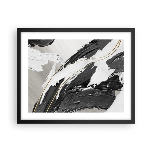 Affisch i svart ram - Storslagen abstraktion - 50x40 cm