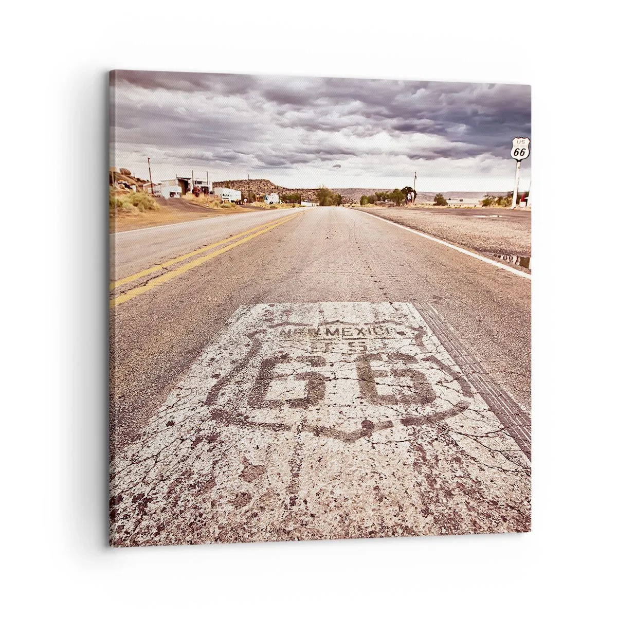 Canvastavla - Bild på duk - Mother Road - amerikanska legenden - 60x60 cm
