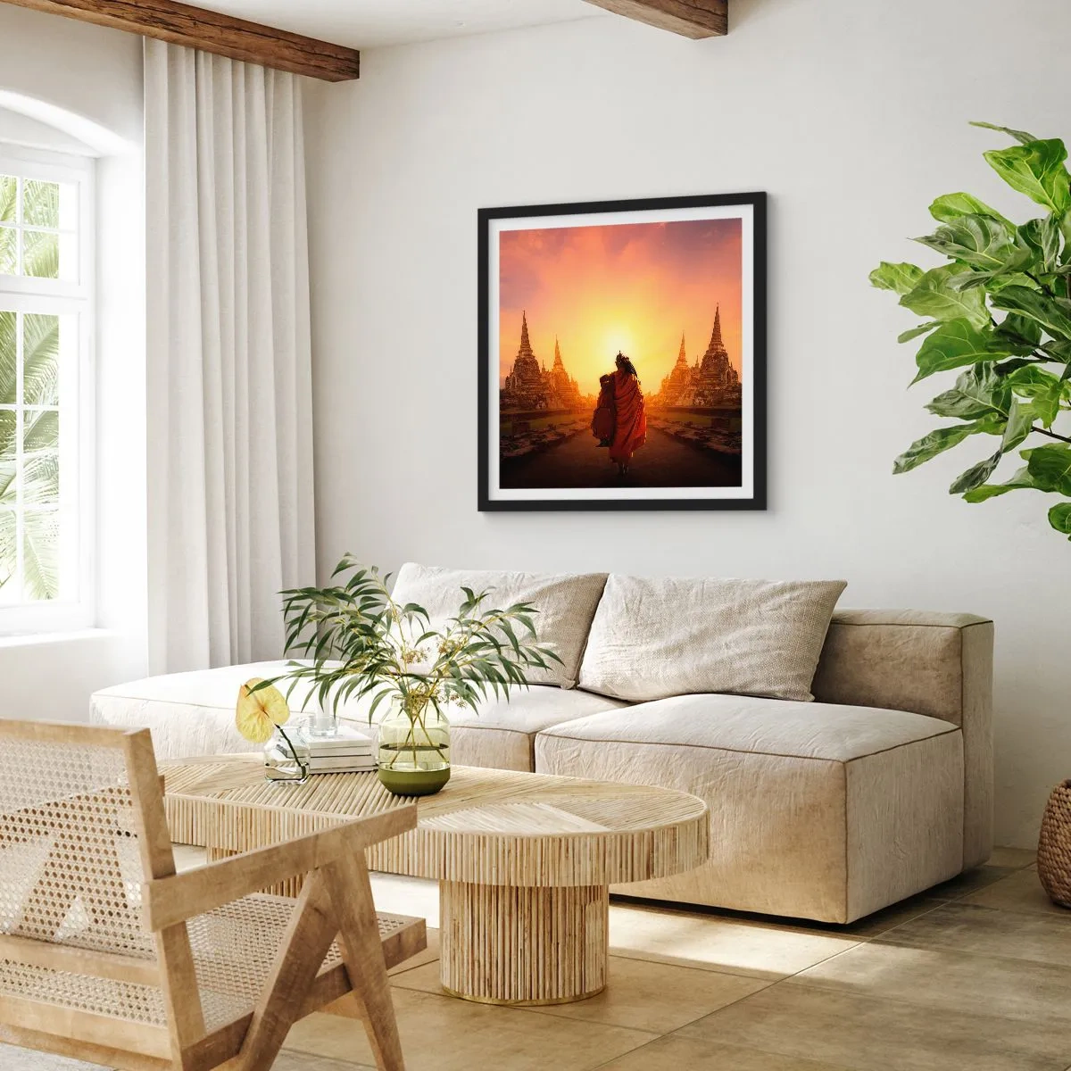 Affisch i svart ram - I lugn genom evigheten - 60x60 cm