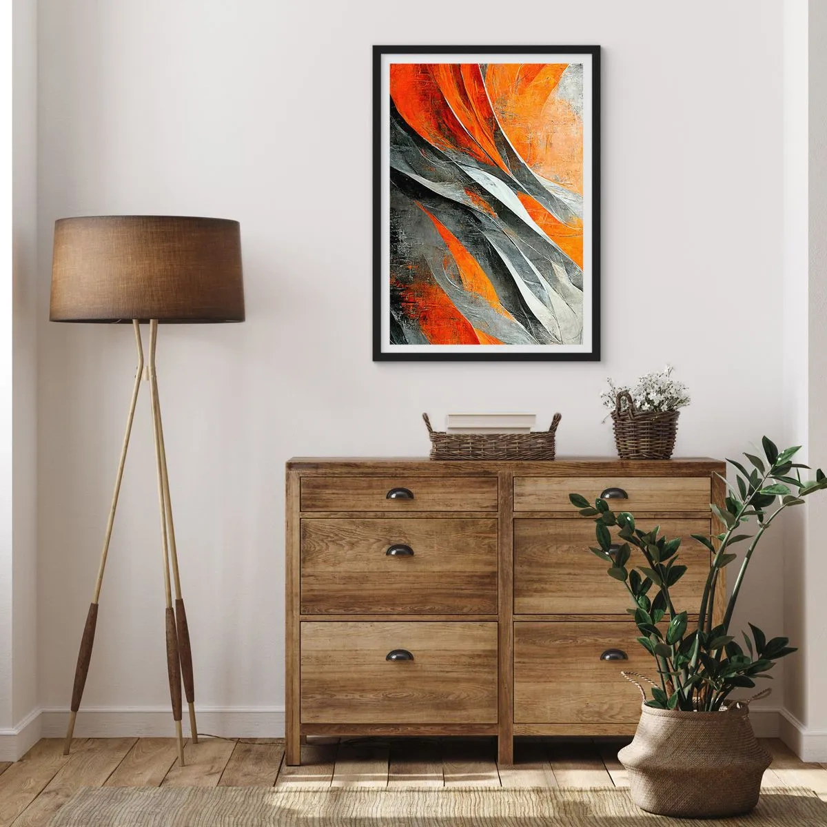 Affisch i svart ram - Värme och kyla - 30x40 cm