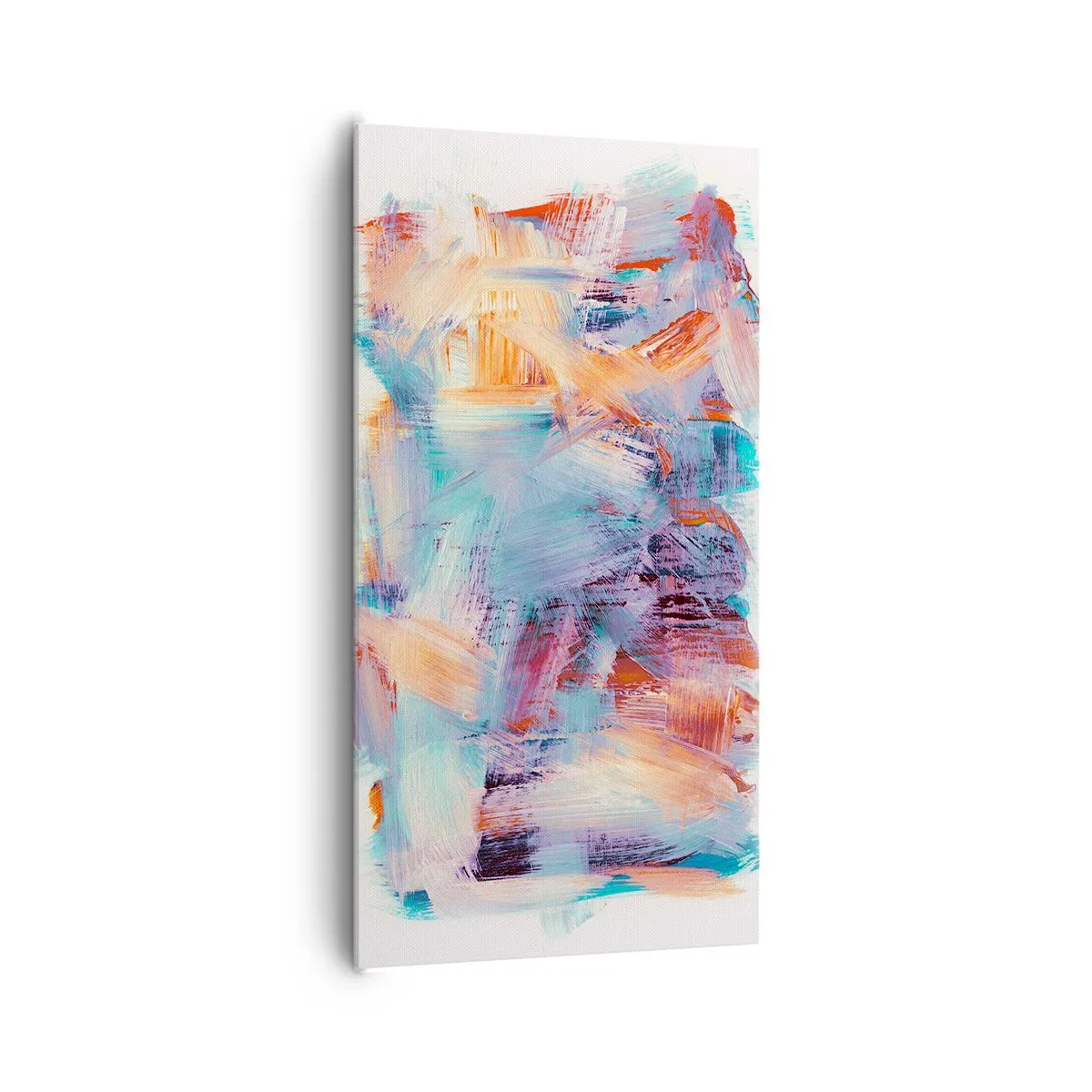 Canvastavla - Bild på duk - Färgglad röra - 65x120 cm
