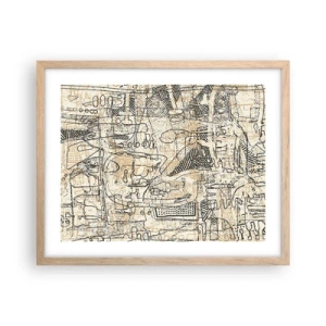 Affisch i ram av ljusek - Väntar på avkodning - 50x40 cm