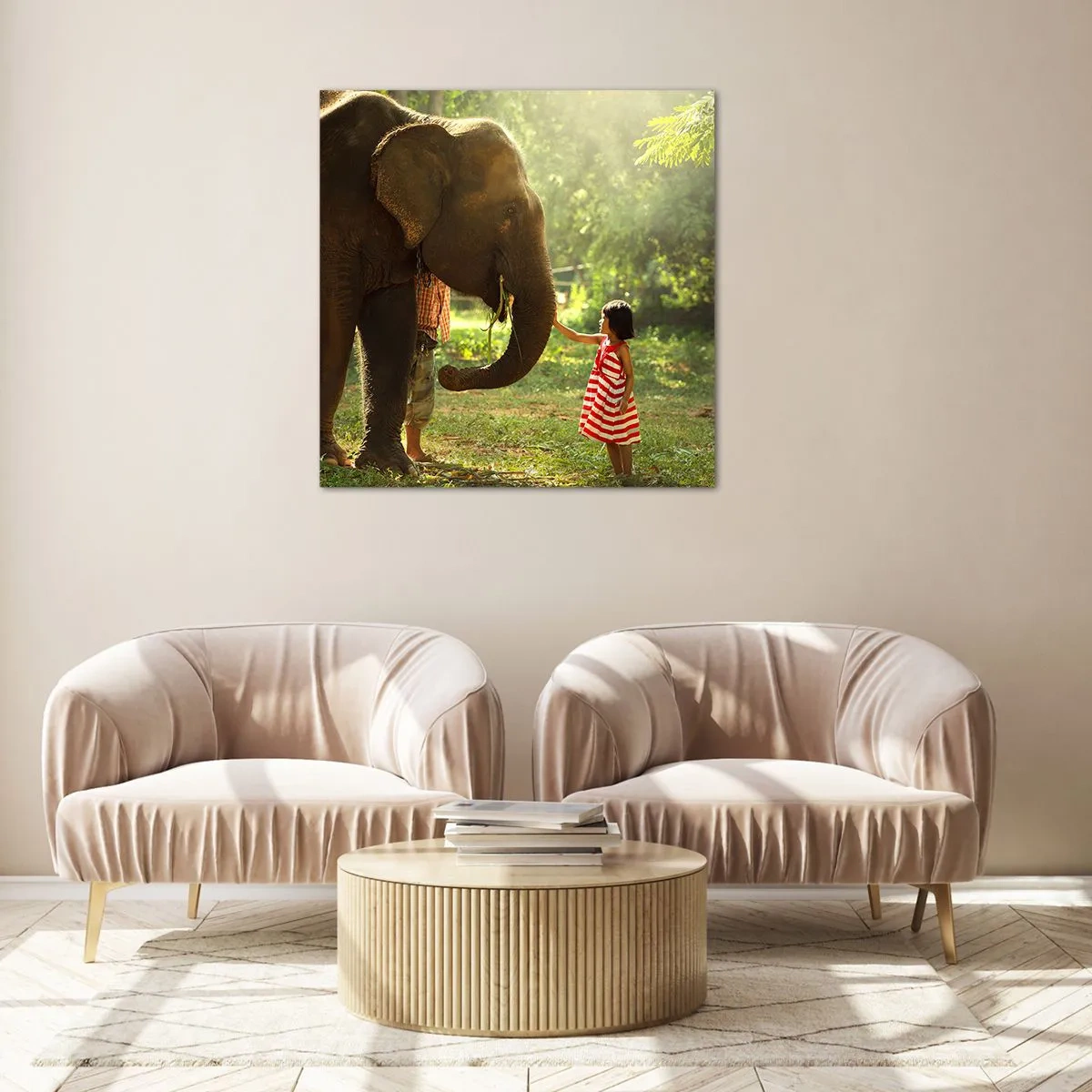 Glastavla - Bild på glas - Vänskapens styrka - 70x70 cm