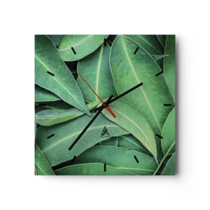 Väggklocka - Klocka på glas - Saftiga och fräscha - 40x40 cm
