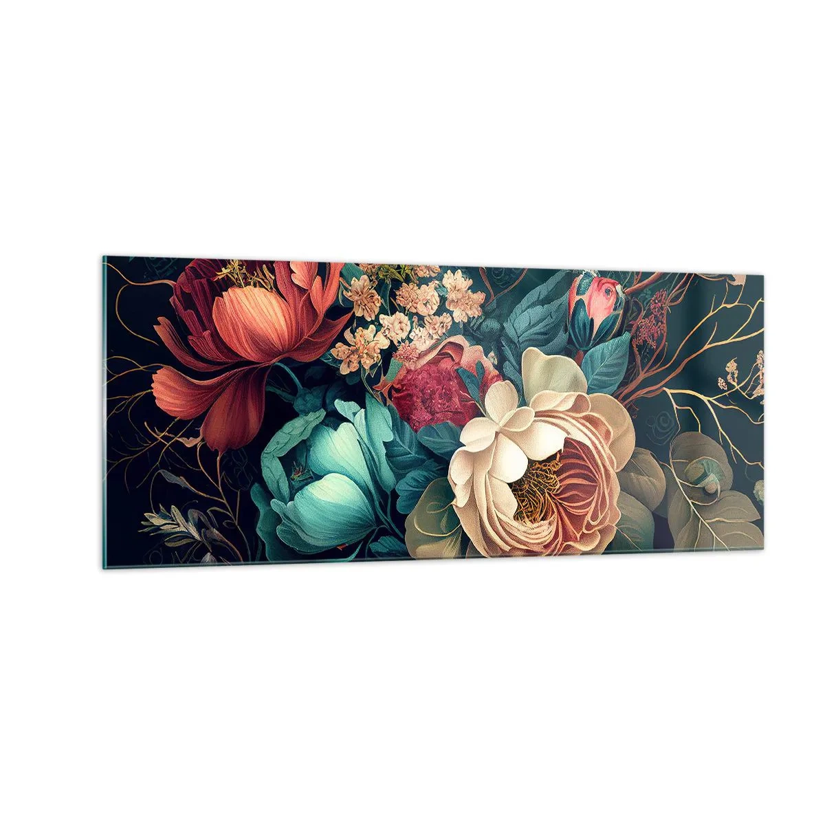Glastavla - Bild på glas - Charm från 1800-talet - 100x40 cm