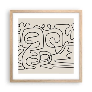 Affisch i ram av ljusek - Följ spåret - 40x40 cm