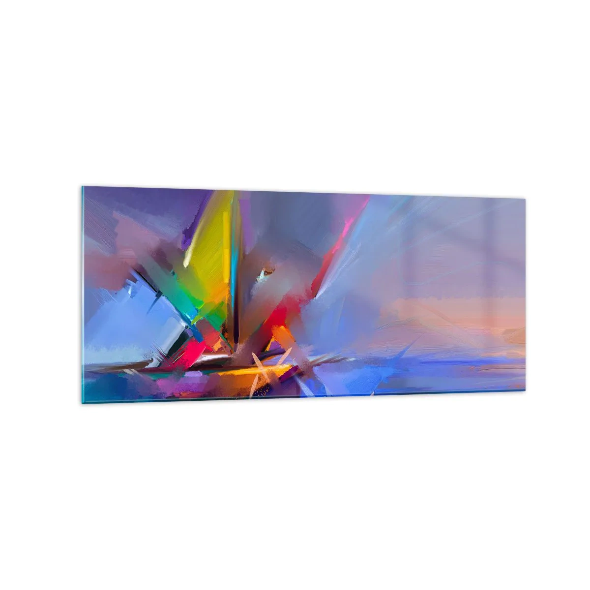 Glastavla - Bild på glas - Snabb som en fågel - 120x50 cm