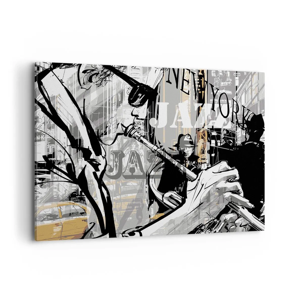 Canvastavla - Bild på duk - I New Yorks rytm - 120x80 cm