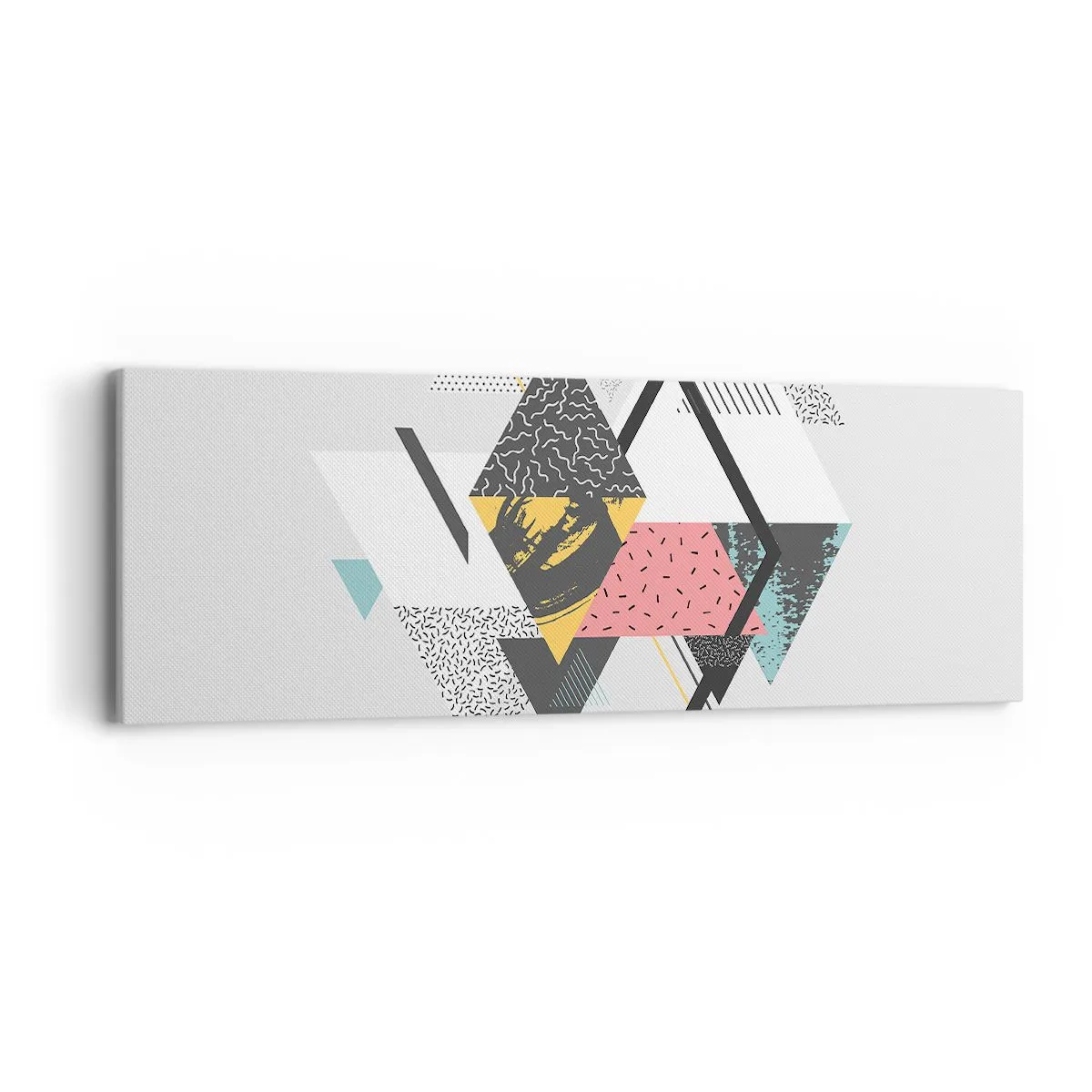 Canvastavla - Bild på duk - Komposition med triangel och romb - 90x30 cm