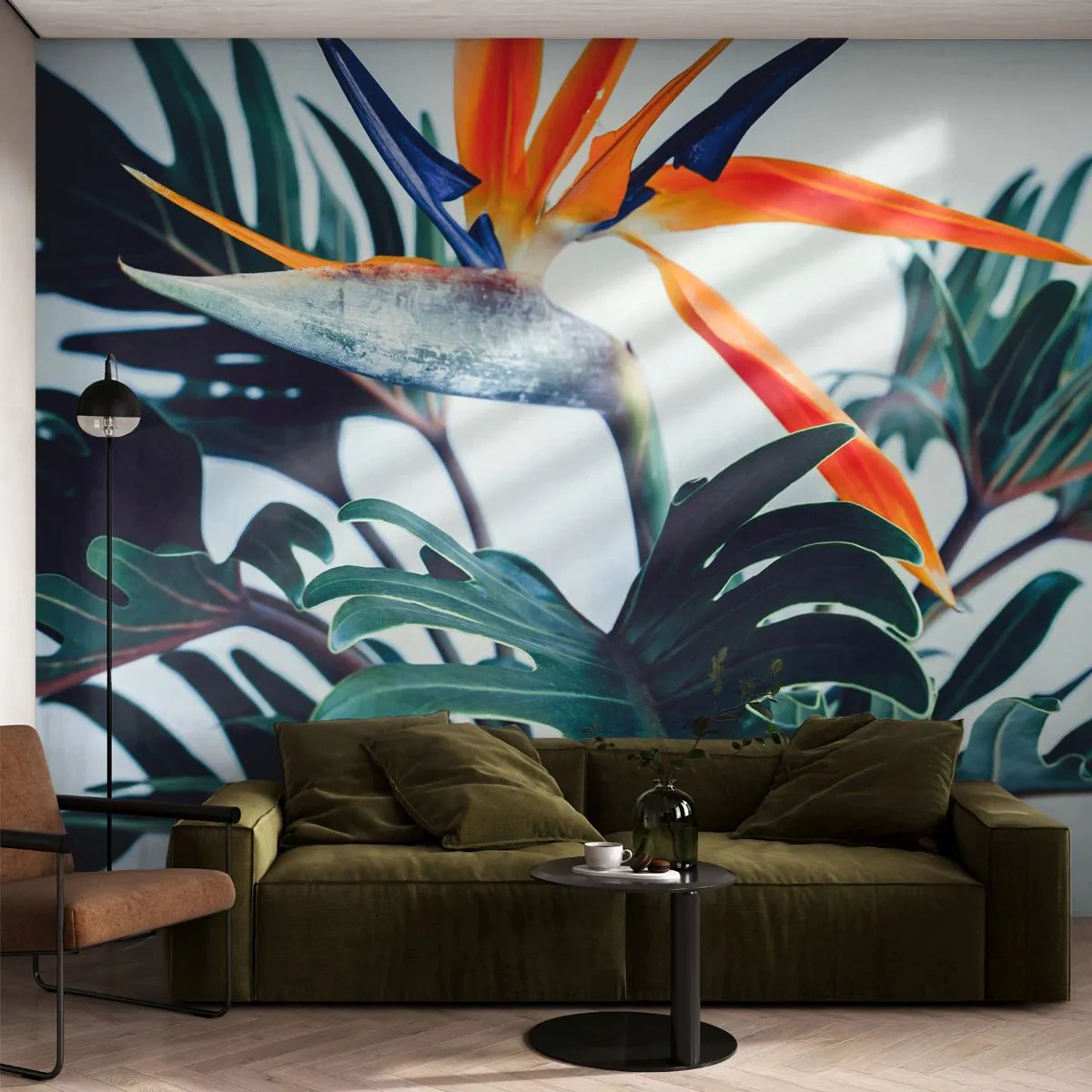 Fototapet Standard Eco - Fågelbuske - Växter, Boho, Exotisk - 350x256 cm