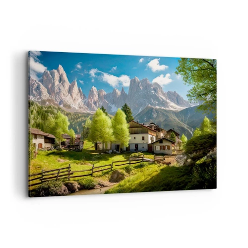 Canvastavla - Bild på duk - Alpin idyll - 120x80 cm