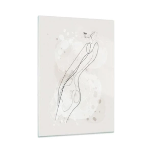 Glastavla - Bild på glas - Blicken går vilse - 50x70 cm