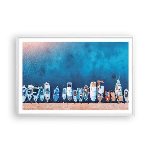 Affisch i vit ram - I en rad - 91x61 cm