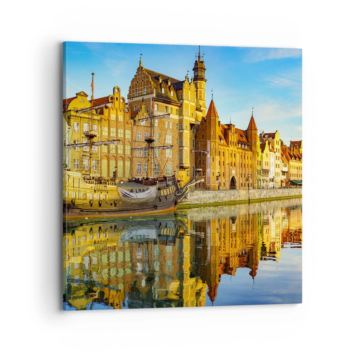 Canvastavla - Bild på duk - Det förflutnas spegelbild - 70x70 cm