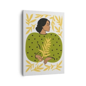 Canvastavla - Bild på duk - Hawaiiansk flicka - 50x70 cm