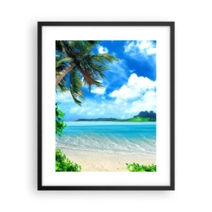 Affisch i svart ram - Tropikens azur - 40x50 cm