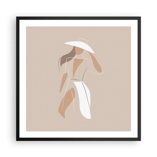 Affisch i svart ram - Mode är lek - 60x60 cm