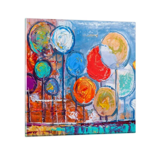 Glastavla - Bild på glas - Slickepinnar - 30x30 cm