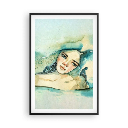 Affisch i svart ram - Am I blue? - 61x91 cm