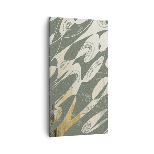 Canvastavla - Bild på duk - Rytmisk abstraktion - 55x100 cm