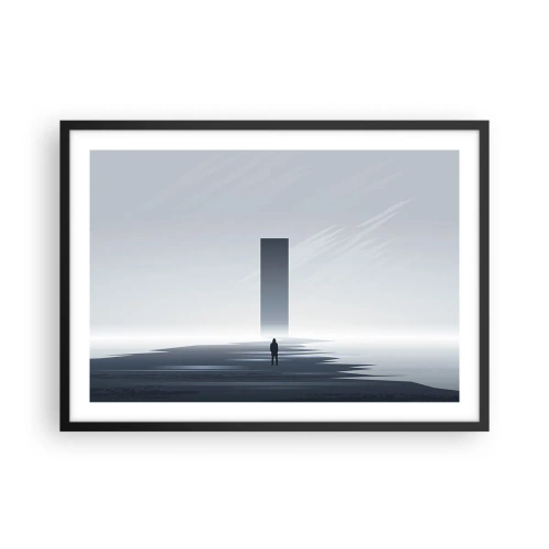 Affisch i svart ram - Möjlighet eller hot? - 70x50 cm