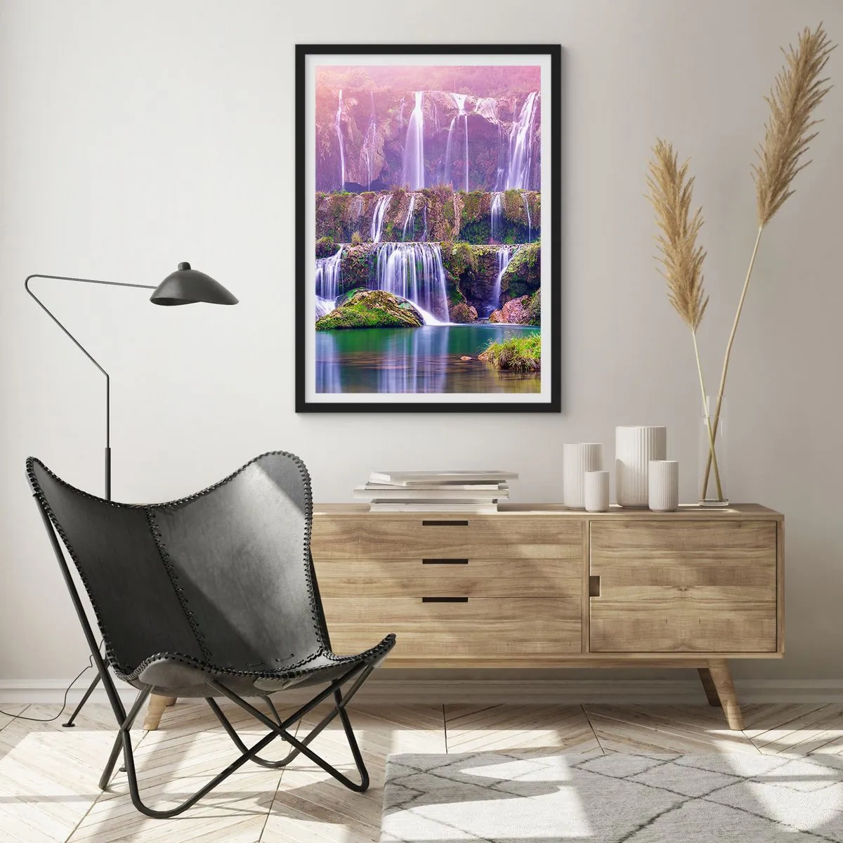 Affisch i svart ram - Trappan till himlen - 40x50 cm