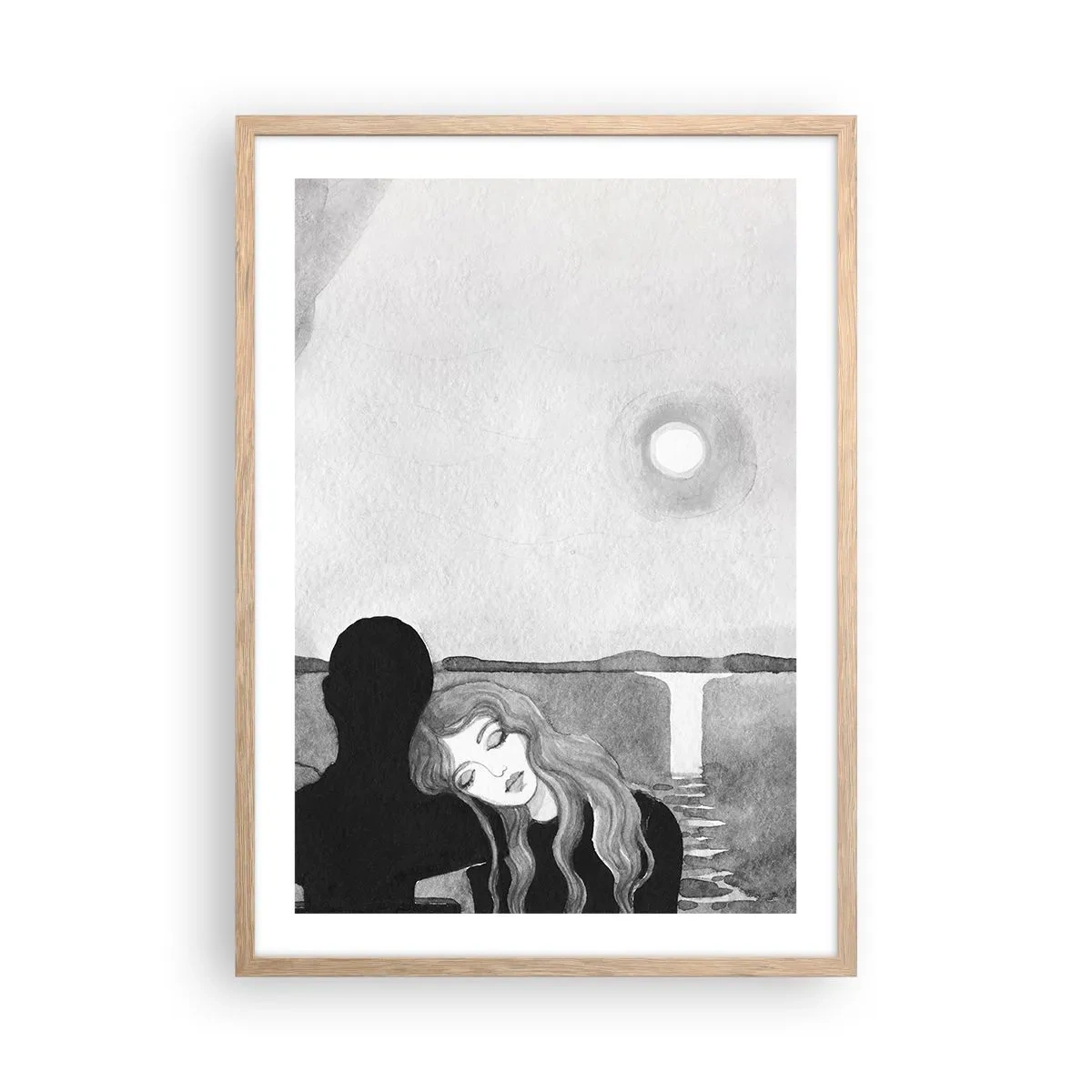 Affisch i ram av ljusek - Alltid hemlighet - 50x70 cm