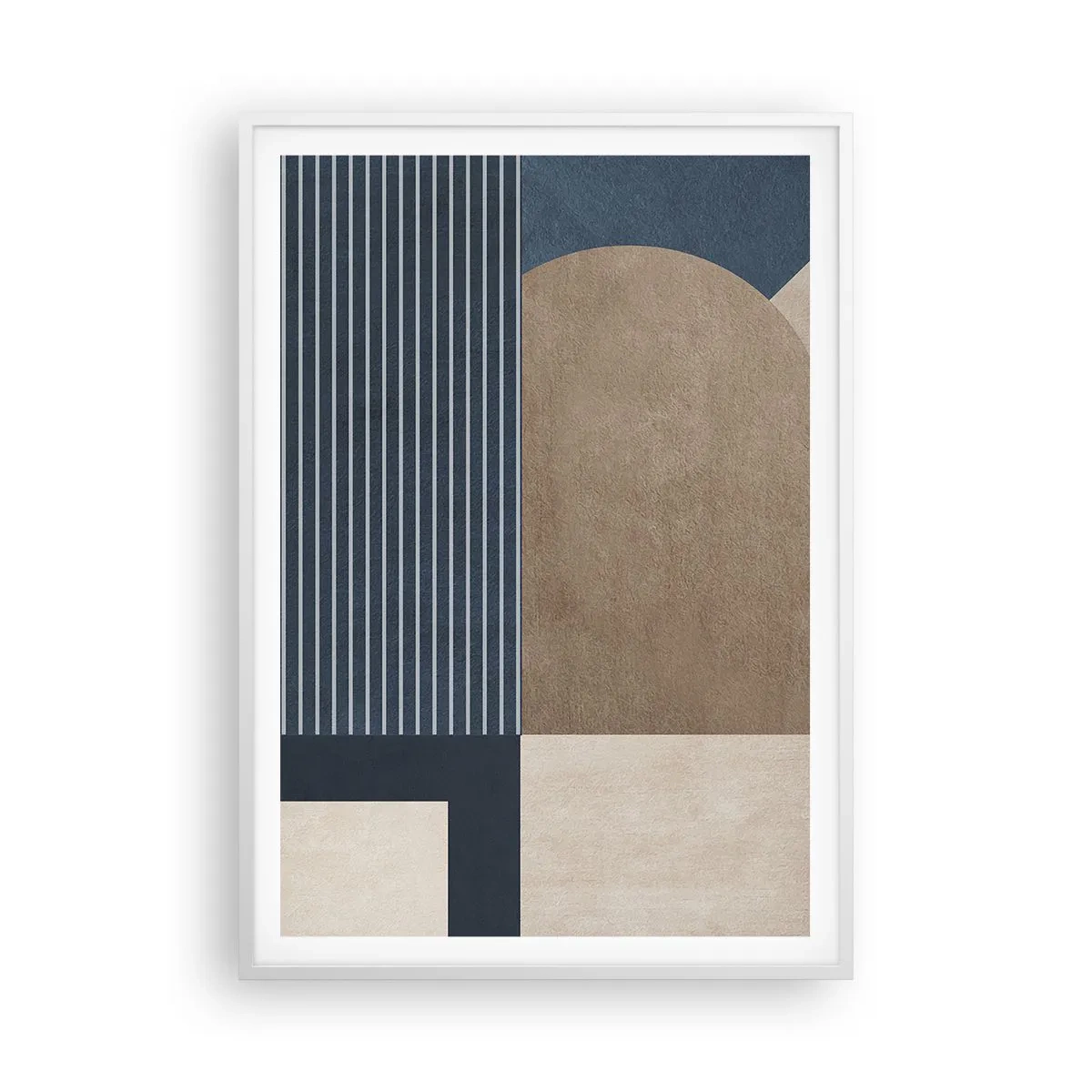 Affisch i vit ram - Komposition av enkelhet och rundhet - 70x100 cm