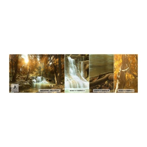 Fototapet Prov Standard Eco - Parkkaskad - Landskap, Vattenfall, Skog - 100x30 cm