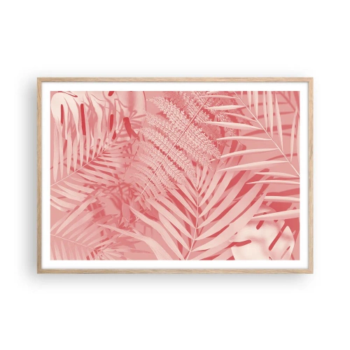 Affisch i ram av ljusek - Rosa koncept - 100x70 cm