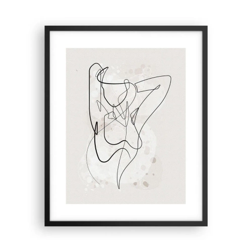 Affisch i svart ram - Konsten att förföra - 40x50 cm